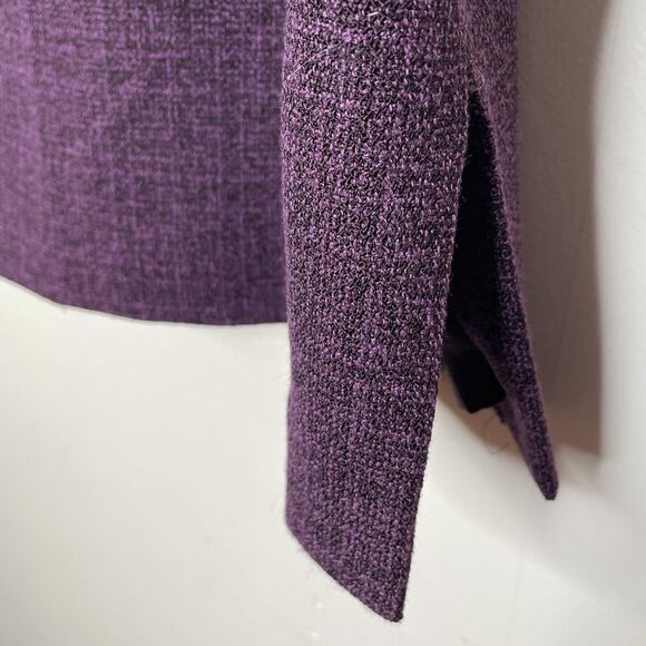 PLAZA SOUTH Women's 14 Jacket Skirt 2-Piece Suit Set 3/4 Sleeve PURPLE BLACK - Picture 11 of 16